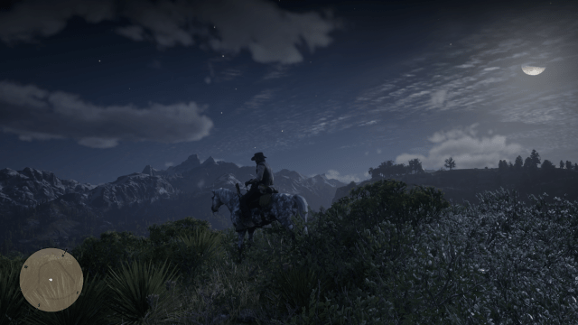 Night view of mountains